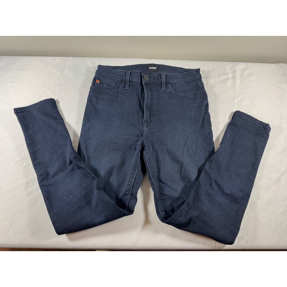 Hudson Skinny Jeans Womens 28 Dark Wash Blue High Rise Stretch Denim Pants